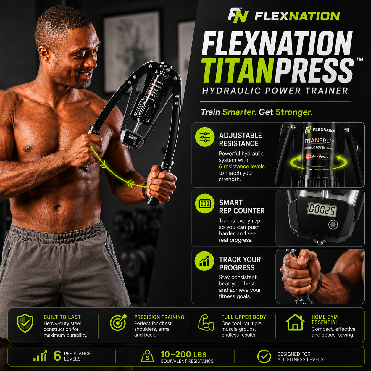 FlexNation TitanPress — Hydraulic Power Trainer